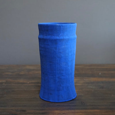 Blue / Green Column Vase #JT369E