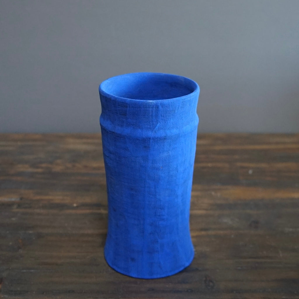 Blue / Green Column Vase #JT369E