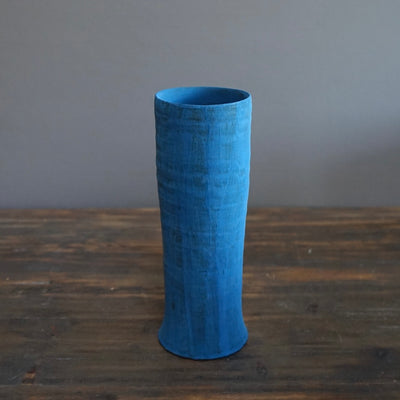 Dark Turquoise / Red Flower Vase #JT370A