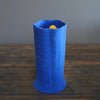 Blue / Yellow Fluted Vase #JT368A