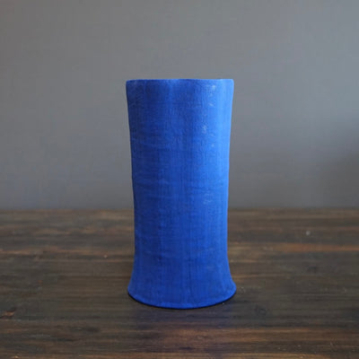 Blue / Green Fluted Flower Vase #JT368B