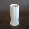 White / Red Fluted Flower Vase #JT368F