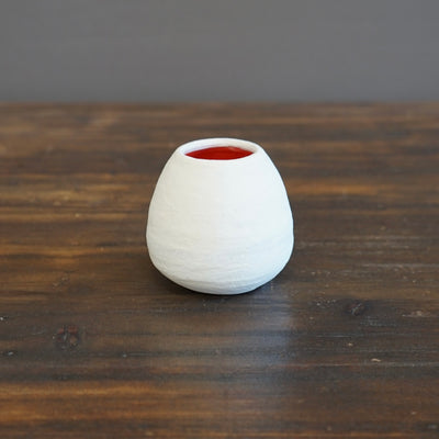 Mini Dino Vase White / Red #JT335