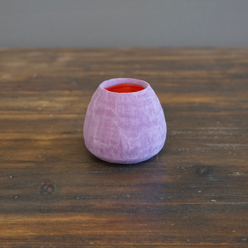 Mini Dino Vase Lavender / Red #JT341