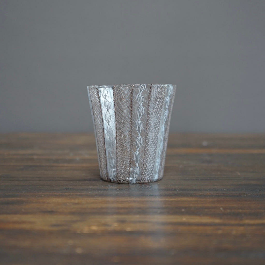 Gray Lace Glass Tumbler #U1F