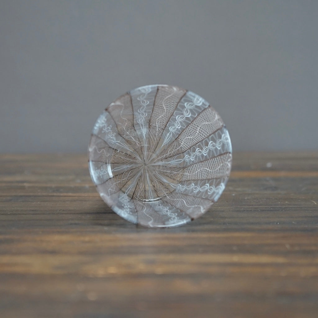 Gray Lace Glass Tumbler #U1F