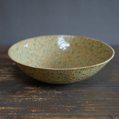 Brown Dots Large Serving Bowl #LK826E