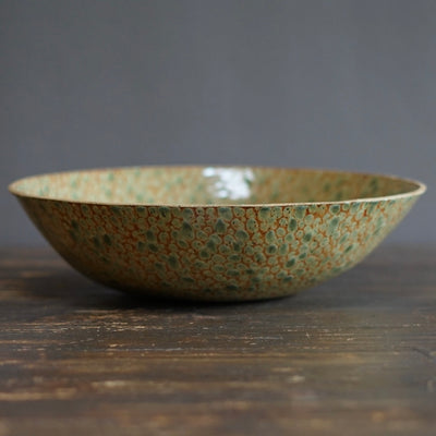 Brown Dots Large Serving Bowl #LK826E