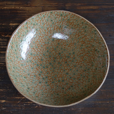 Brown Dots Large Serving Bowl #LK826E