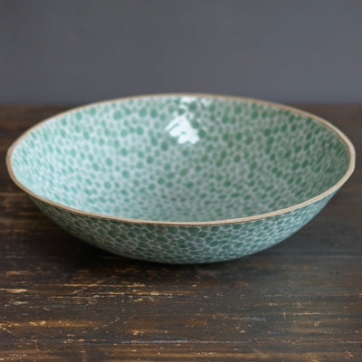Green Dots Large Serving Bowls #LK826E