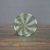 Green / White Lace Glass Tumbler #U1M