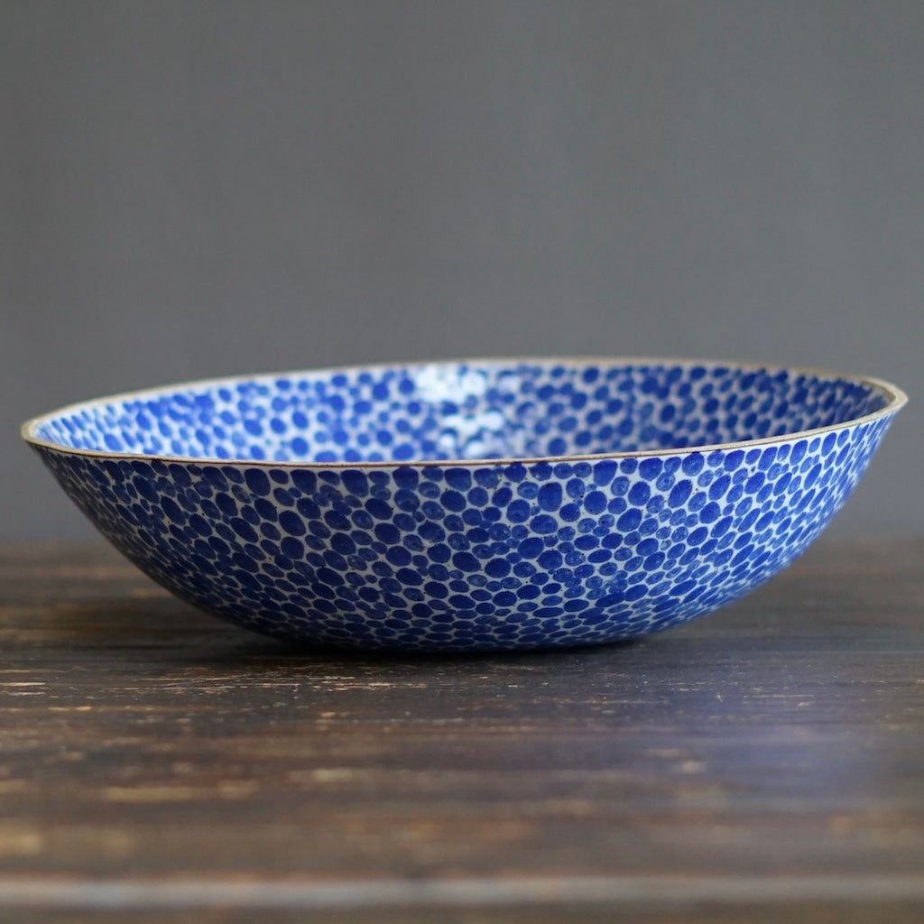 Blue Dots Large Serving Bowl #LK826A