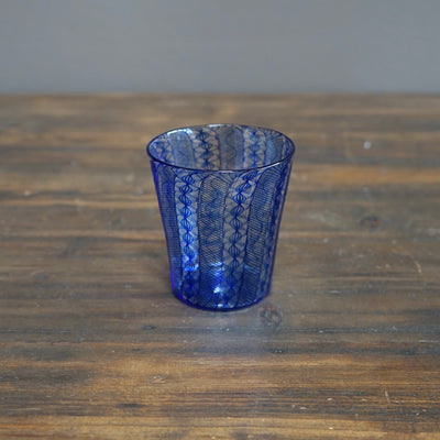 Blue Lace Glass Tumbler #U1O