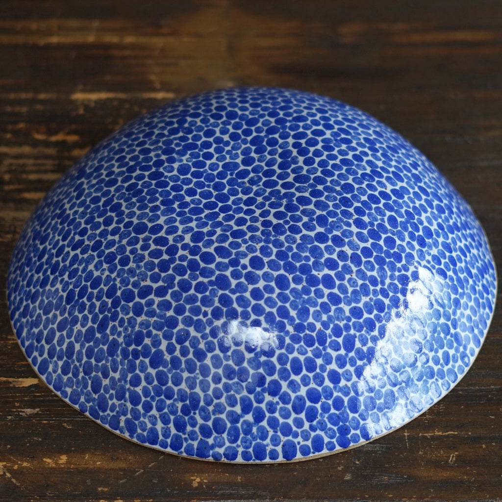 Blue Dots Large Serving Bowl #LK826A
