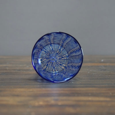 Blue Lace Glass Tumbler #U1O