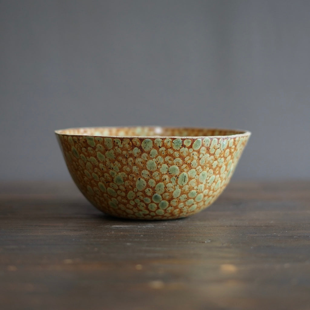 Brown Dots Fruit Bowl #LK827A