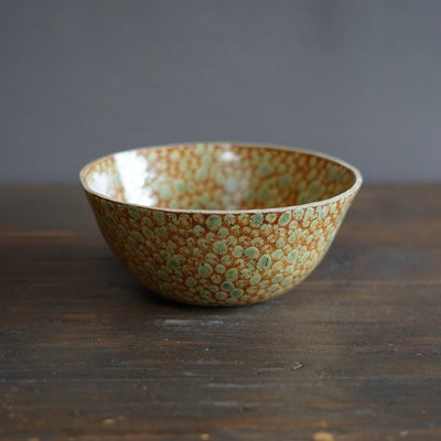 Brown Dots Fruit Bowl #LK829A