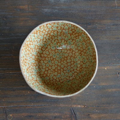 Brown Dots Fruit Bowl #LK829B
