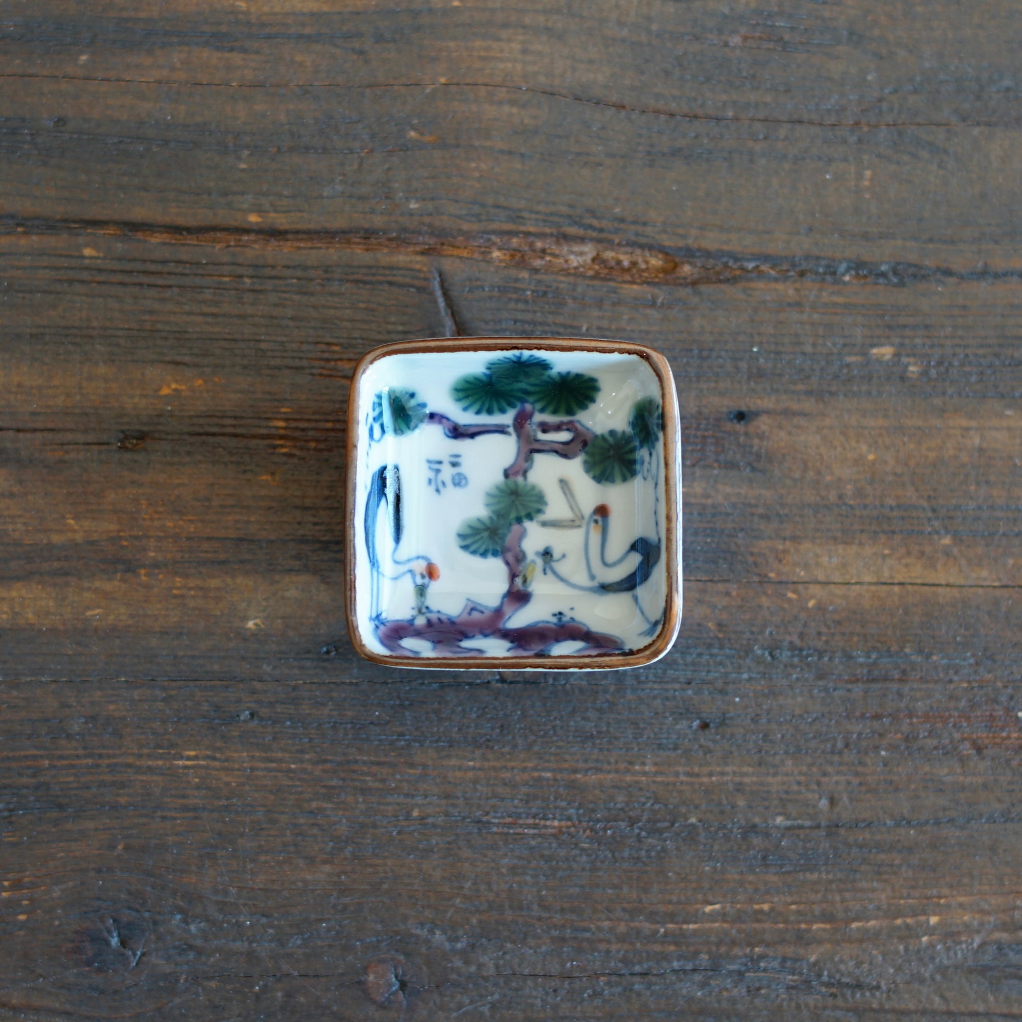 Bonsai Crane Tiny Plate #KY77C