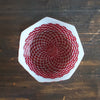 Octagon Red and White Murrini Bowl #F2