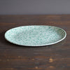 Green Dots Oval Serving Plate #LK828C