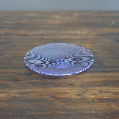 Blue Glass Spiral Plate #U6A