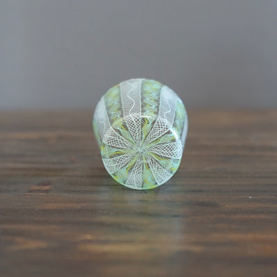 Green Lace Glass Sake Cup #U11B