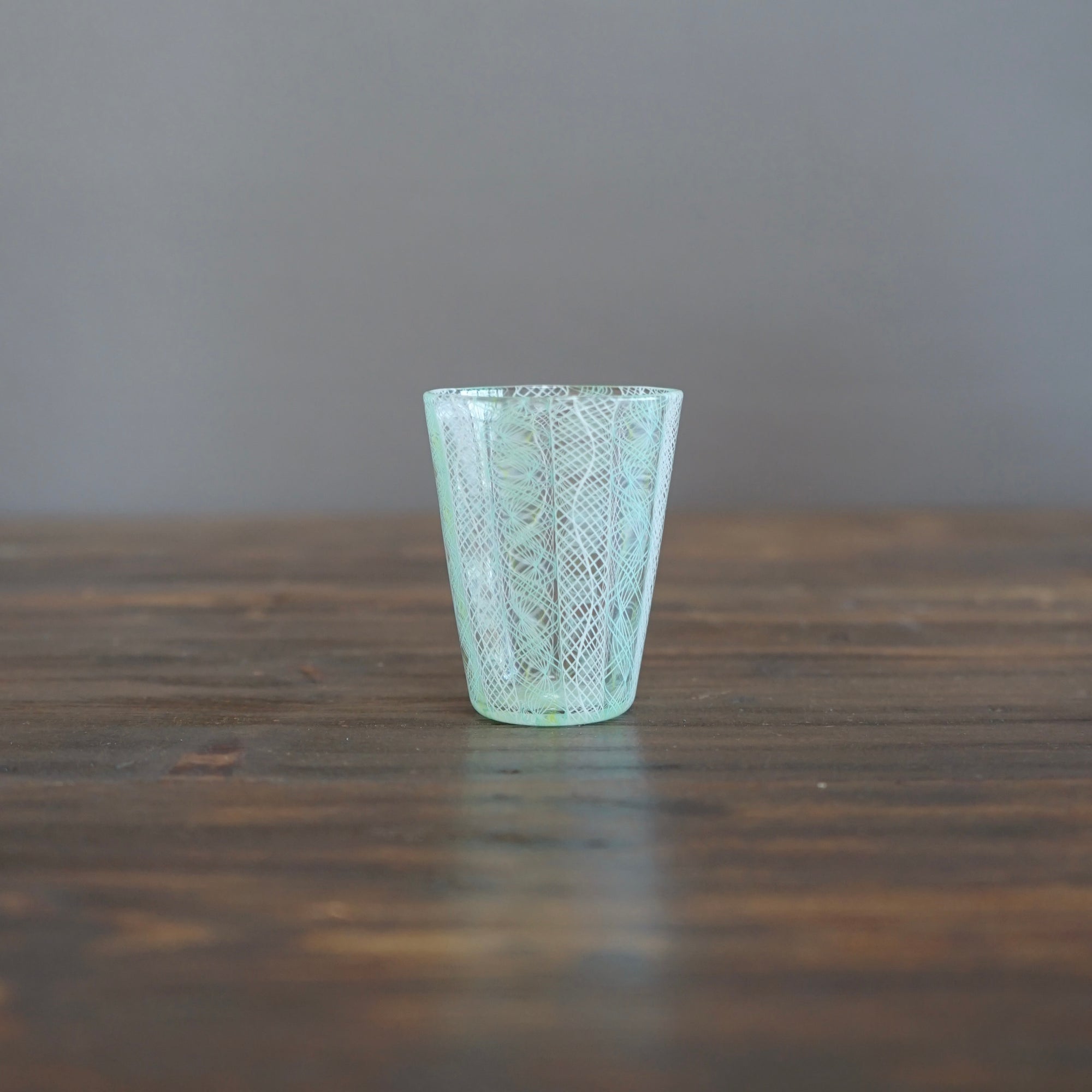 Green Lace Glass Sake Cup #U11C