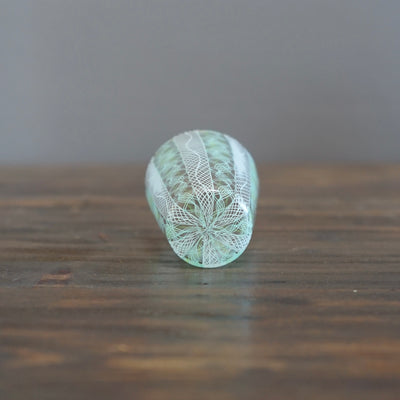 Green Lace Glass Sake Cup #U11C