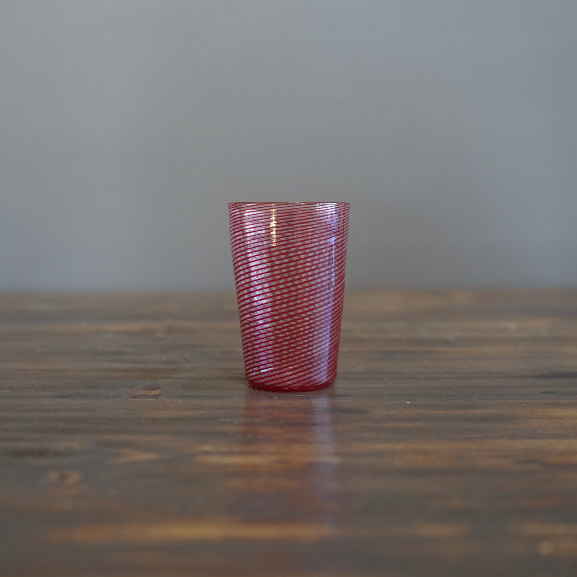 Red Lace Glass Sake Cup #U11E