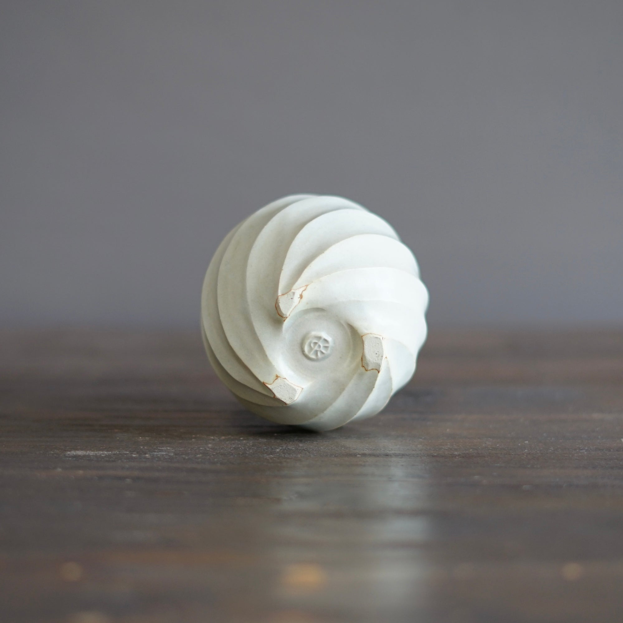 Silver Luster Twisted YUNOMI Tea Cup #OMT118C