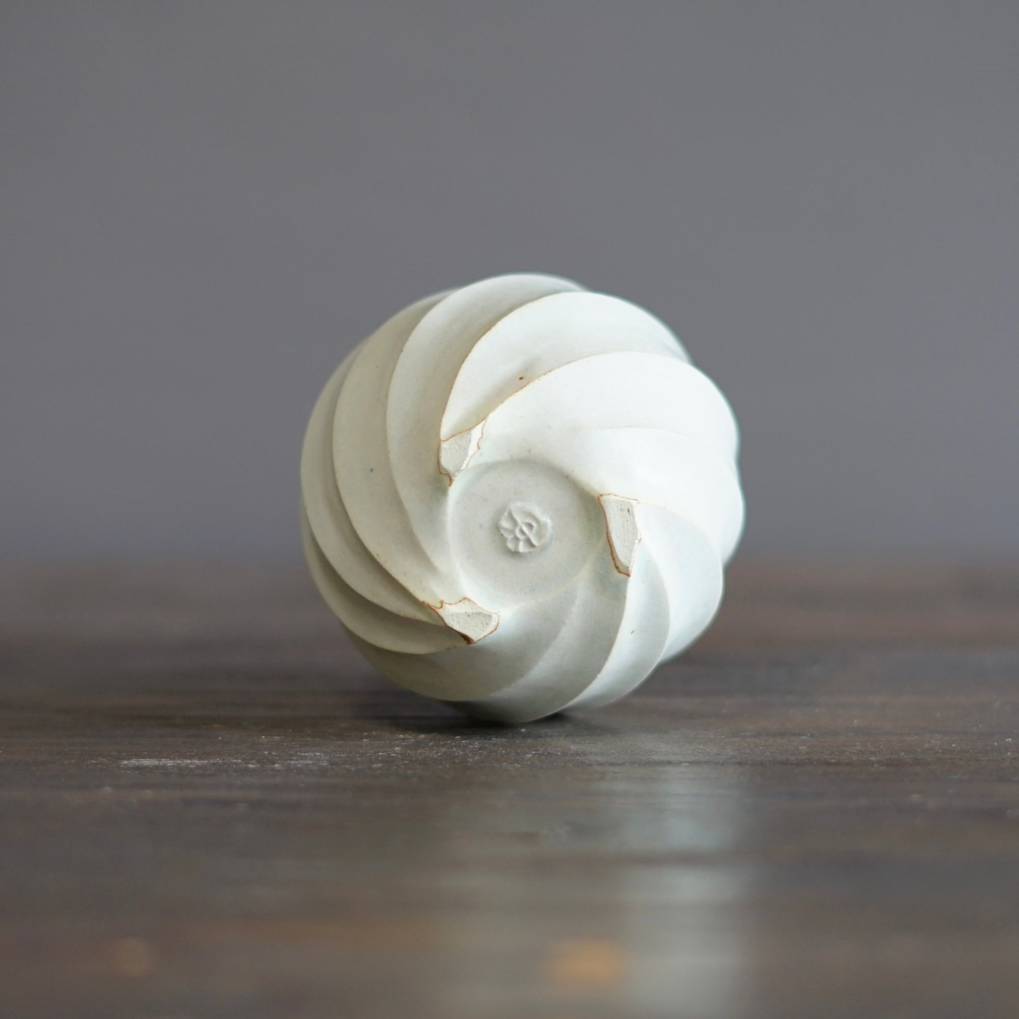 Silver Luster Twisted YUNOMI Tea Cup #OMT118D