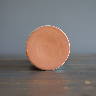 Olive / Orange Column Vase #JT397B