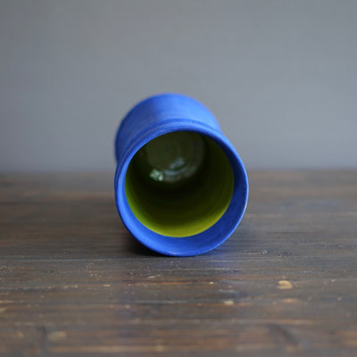 Blue / Green Column Vase #JT396A