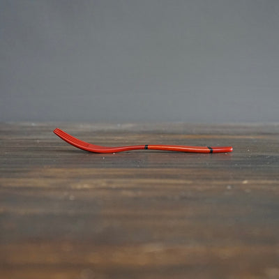 2 Tone Red Lacquer Fork #F91-7