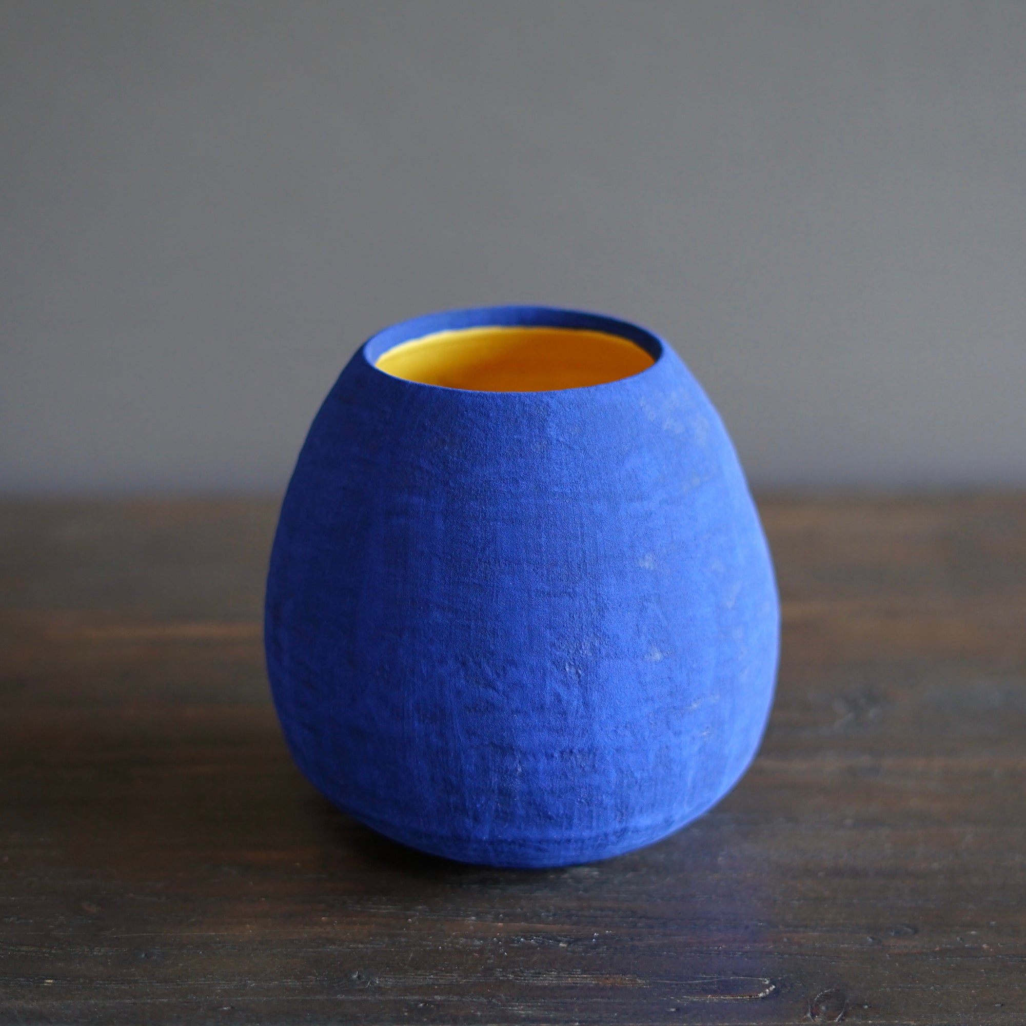 Blue / Yellow Dino Vase #JT387D