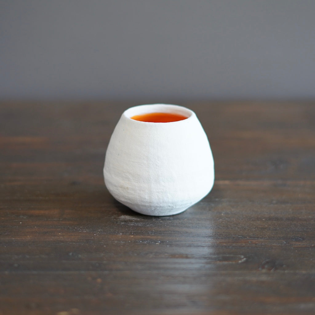 White / Orange Mini Dino Vase #JT389