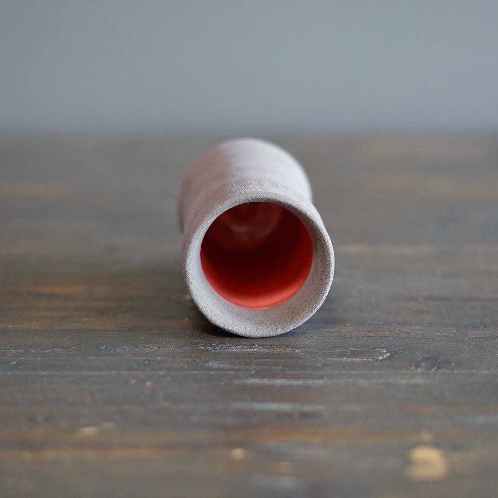 Olive / Orange Mini Column Vase #JT392C