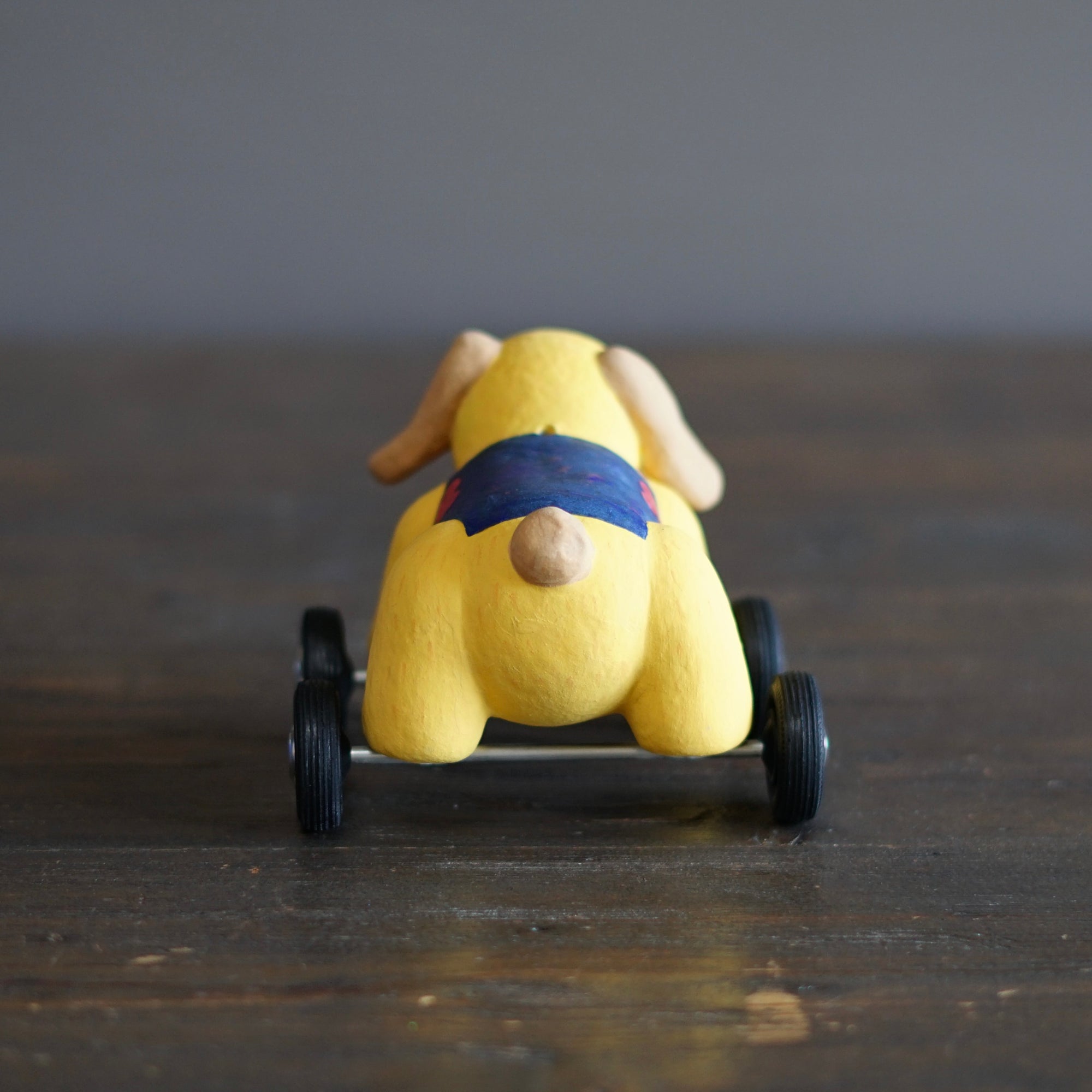 Yellow Dog Mascot Four Wheeler #OKA4B