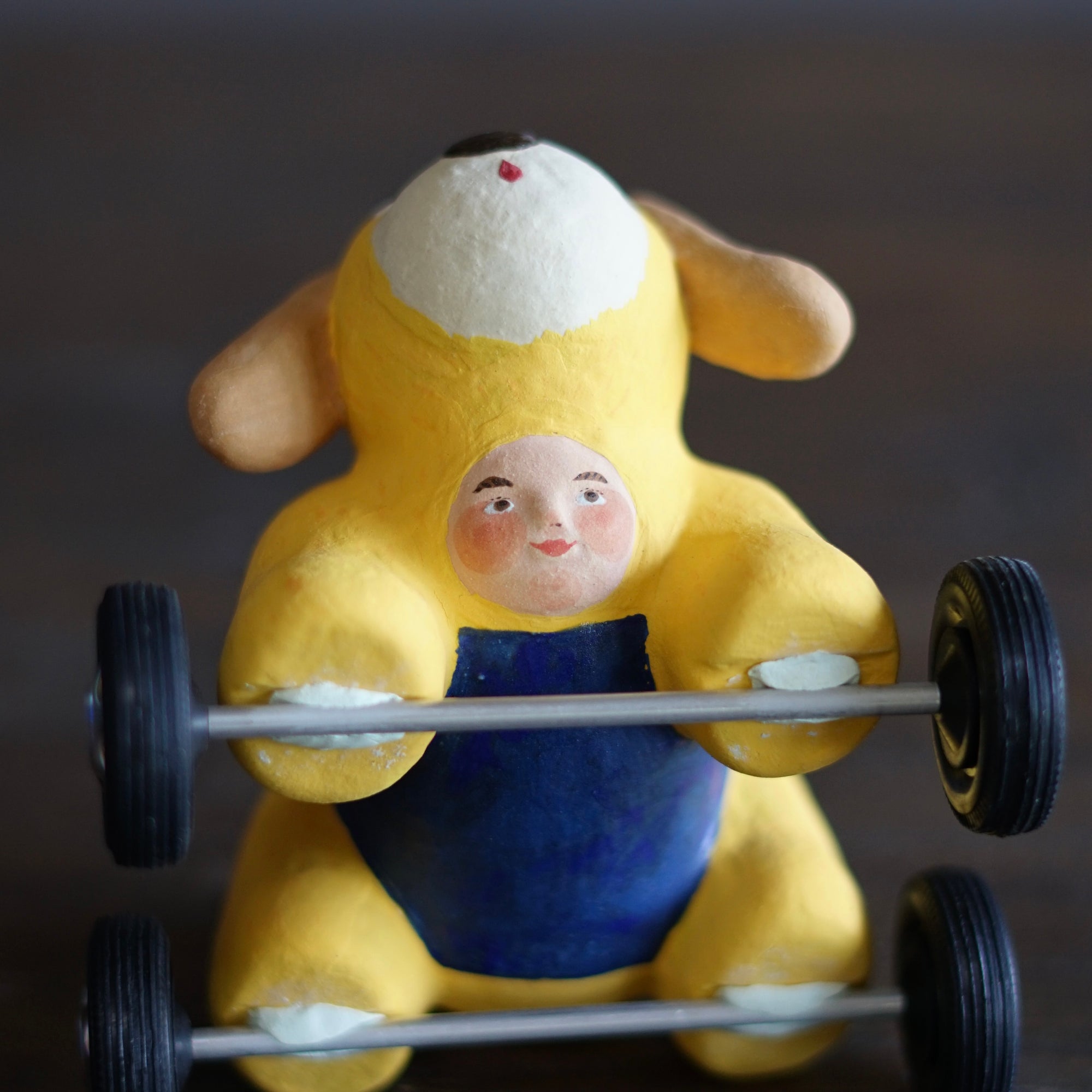 Yellow Dog Mascot Four Wheeler #OKA4B