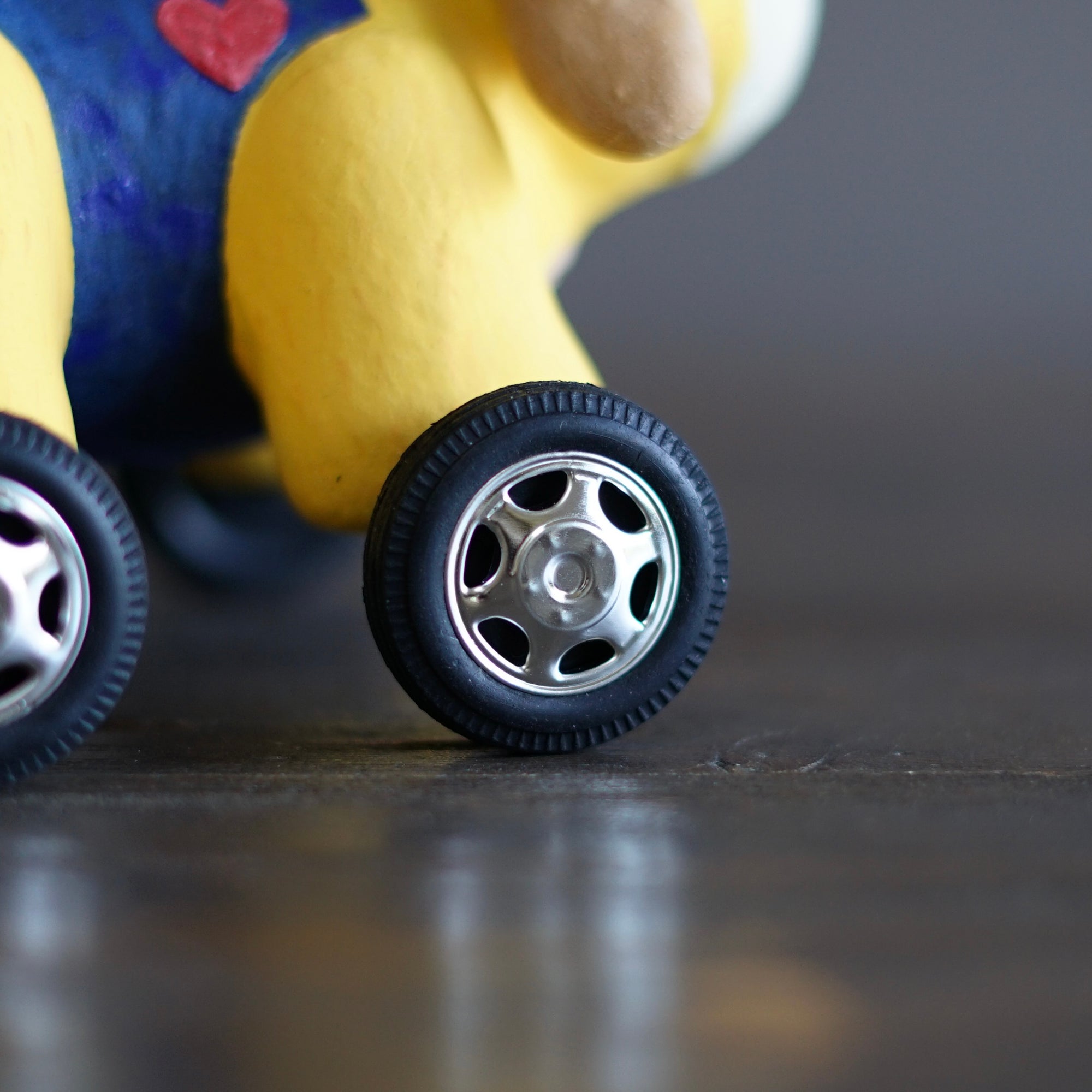 Yellow Dog Mascot Four Wheeler #OKA4B