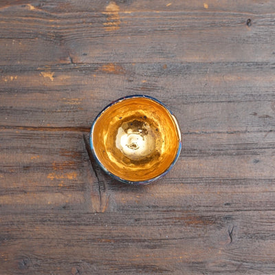 Gilded Spectrum Round GUINOMI Sake Cup ##HT84