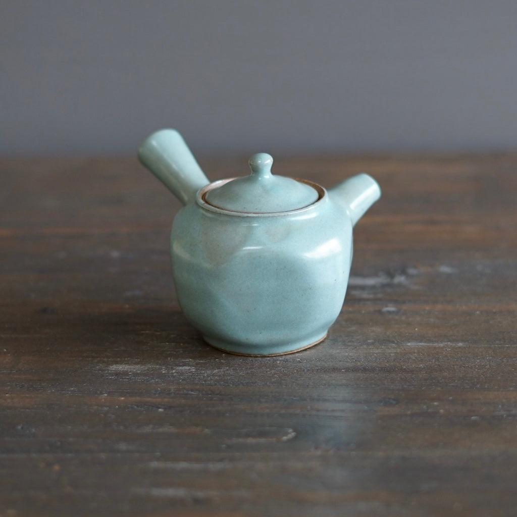 Blue Celadon Square KYUSU Teapot #OZP1B