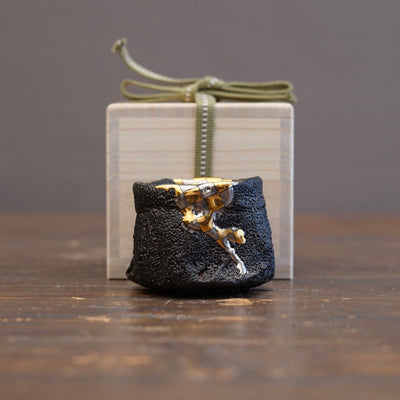 Gold / Silver Checker GUINOMI Sake Cup #HT97