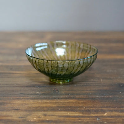 "GODZILLA" Lace Glass Tea Ceremony Bowl #U16