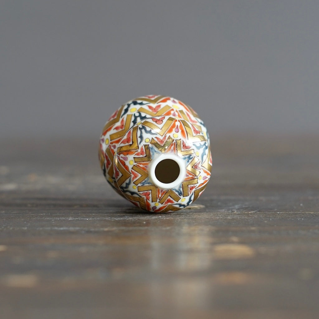 Hand Painted Geometry mini pot #SR01