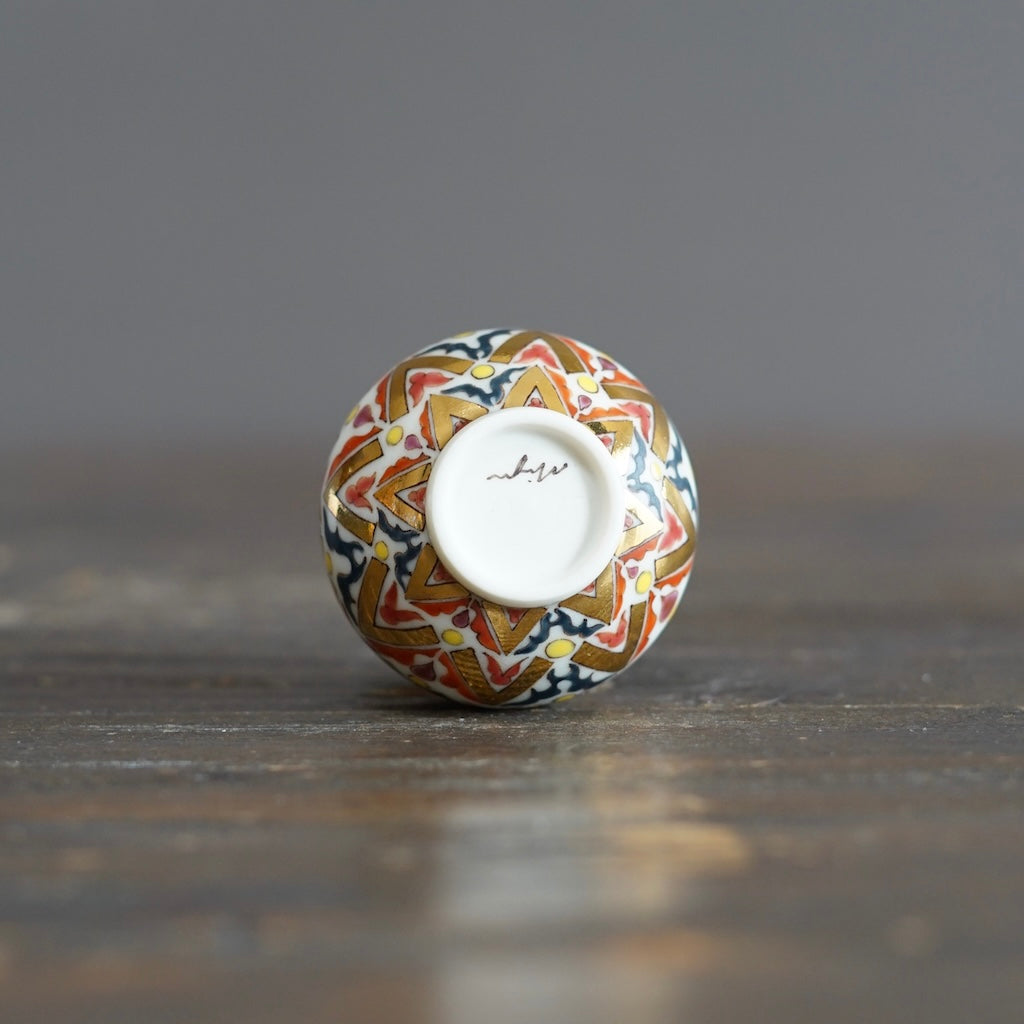 Hand Painted Geometry mini pot #SR01