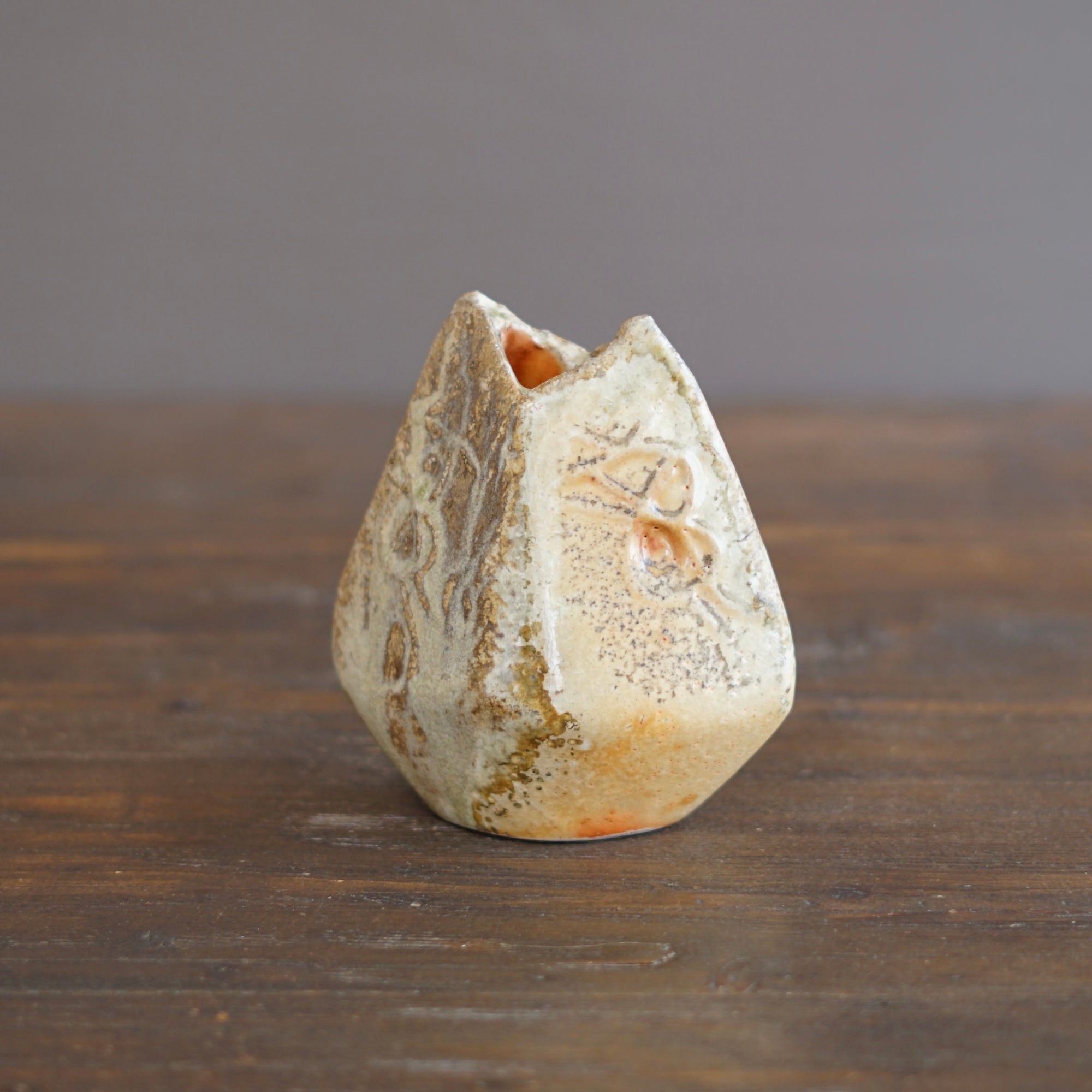 Wood Fired Arrow Flower Vase #BC600B