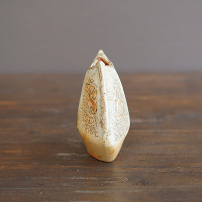 Wood Fired Arrow Flower Vase #BC600B