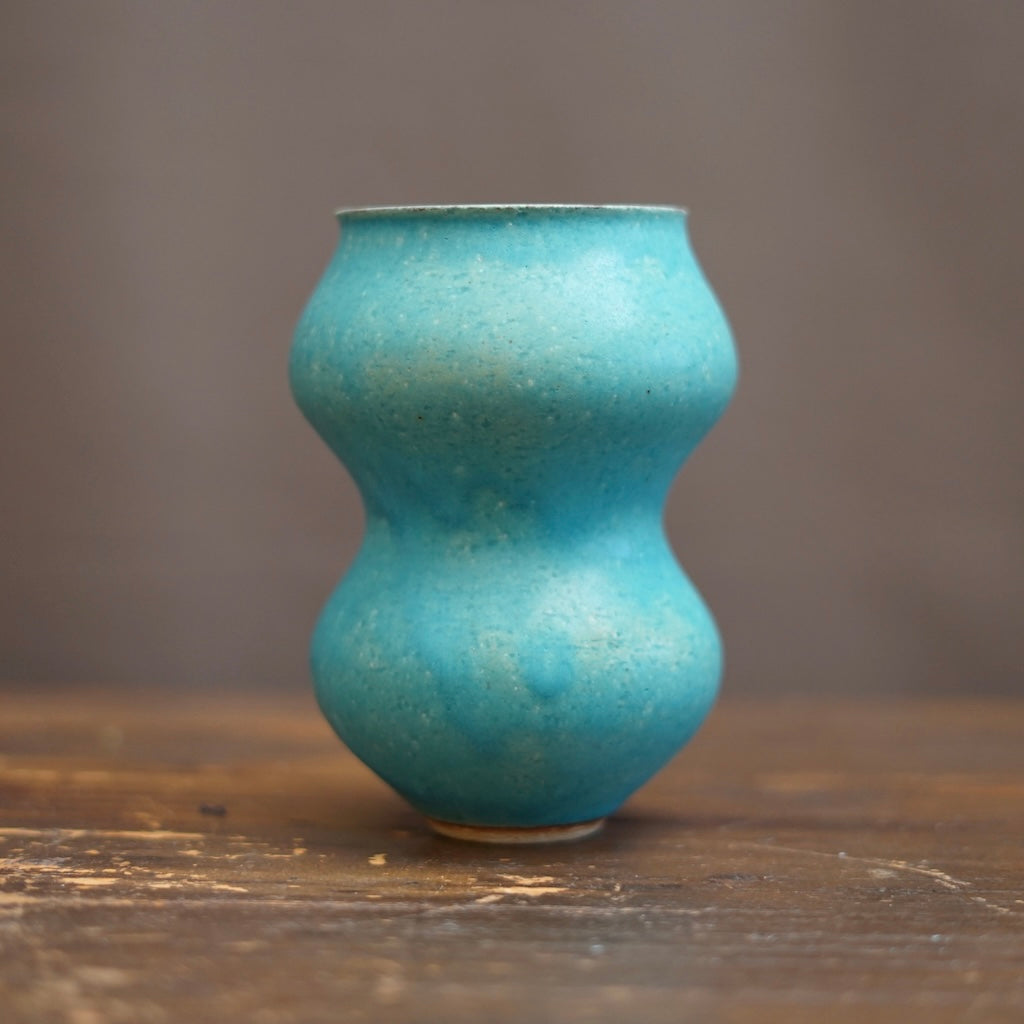 Turquoise Blue Flower Vase #MS17C